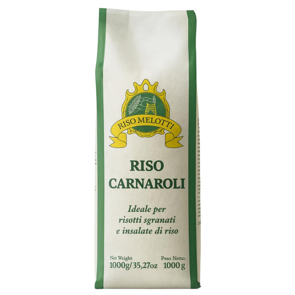 Riso Melotti Carnaroli Rice 2.2 lb (1 kg) Premium Italian Risotto Rice, High Starch