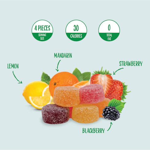 1 Bonelle Sugar Free Fruit Jelly Candy | Pound Bag | Individually Wrapped Sugar Free Candy | Naturally Flavored Dye