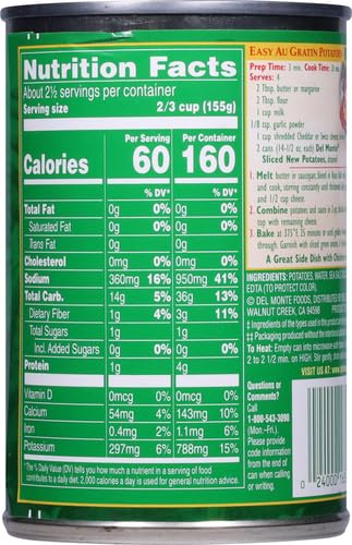 14.5 (Pack 1) Del Monte Foods Slcs New Potatoes Ounce