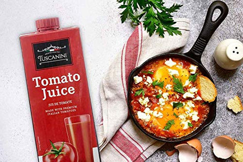 33.8oz (2 pack) Tuscanini Premium Italian Tomato Juice | Not From Concentrate | Low Sodium Tomato Juice | Resealable