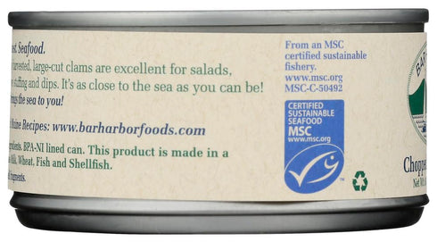 Bar Harbor 6.5 OZ(Pack 2) Clams Chopped