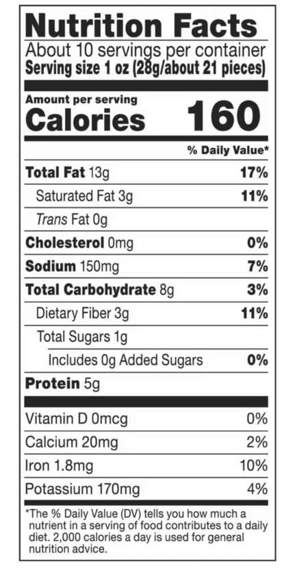 Generic 8.25oz, Southern Grove Everything Seasoned Bagel Flavor Cashews Whole Roasted, Keto Friendly Snack Snacking Low