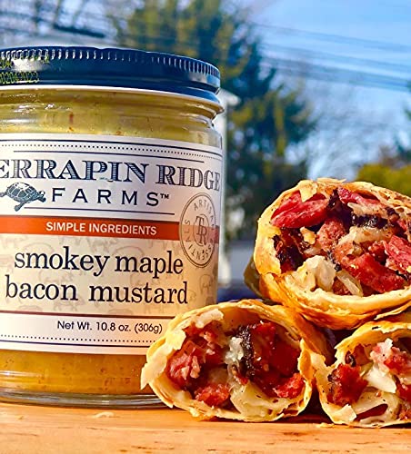 10.8 Terrapin Ridge Farms Smokey Maple Bacon Mustard with Bold Spices Ounce Jar