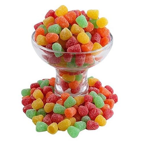 (3 Sour Candy Gum Drops - Old Fashioned Gumdrops - Jelly Drops Candy- Sour Jelly Gum Drops Candy Bulk, Fruity Flavor