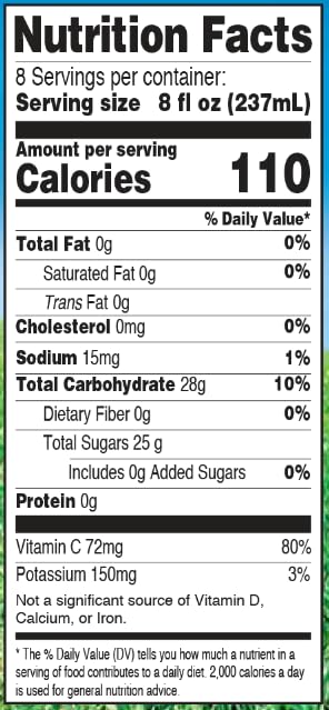 100% 64 Oz (Pack 8) Langers Juice with Vitamin C, Apple Kiwi Strawberry, Fl