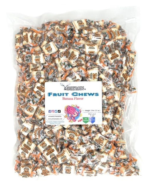2 Banana Flavored Fruit Chews, Pounds Bulk