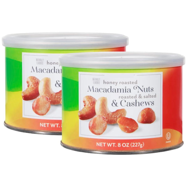 Generic Honey Roasted Macadamia Nuts & Cashews 8 oz (2 COUNT, Honey Roasted