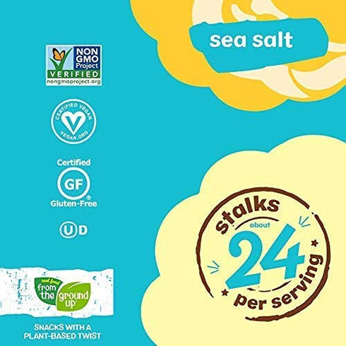 6 Count, 4oz Real Food From The Ground Cauliflower Stalks - Bags (Sea Salt)