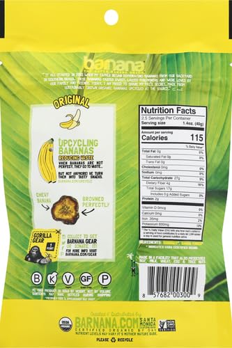 Barnana Organic Chewy Banana Bites, Original, 3.5 Ounce (Pack of 1)