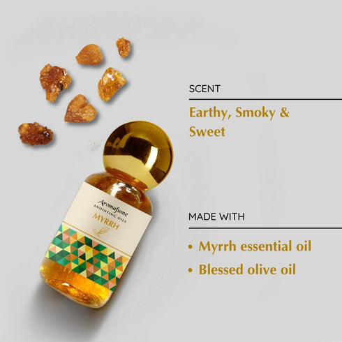 9ml (0.3 oz.)| Myrrh Anointing Oil fl Blessings from The Holy Lands | Blessed Olive Oil from Jerusalem | Biblical