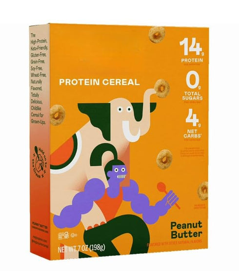 Generic Peanut Butter Grain-Free Breakfast Cereal, High Protein, Keto Friendly, Gluten Free, Zero