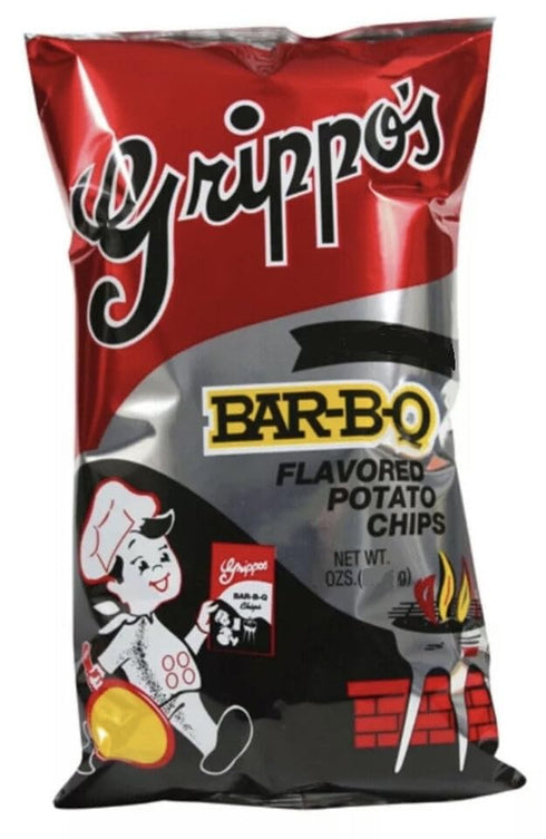 Pap's Grippo's BBQ Potato Chips 1.5 Oz Bags 24 Count