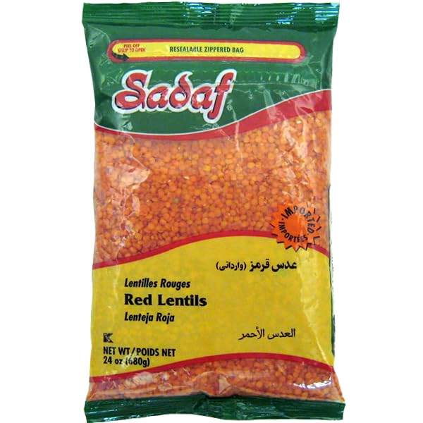 Sadaf Red Lentils Dry 24 oz - Dried lentils bulk - Red