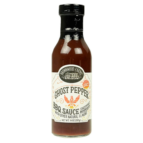 14oz Brownwood Farms Ghost Pepper & Maple Bacon BBQ Sauce Bundle Bottles