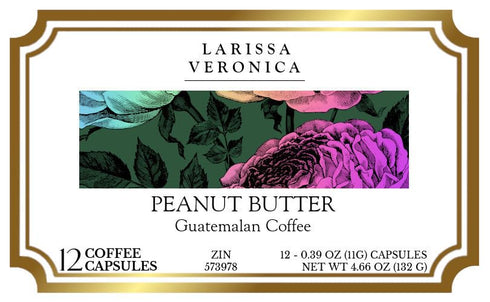 Larissa Veronica (12 573978) 3 Pack Peanut Butter Guatemalan Coffee (Single Serve K-Cup Pods) (Gourmet, Naturally