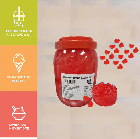 6.6 lb) Darong Coconut Jelly Topping nata de coco for Boba Tea | Ice Cream | Yogurt | Smoothie | Milk Tea | Desserts