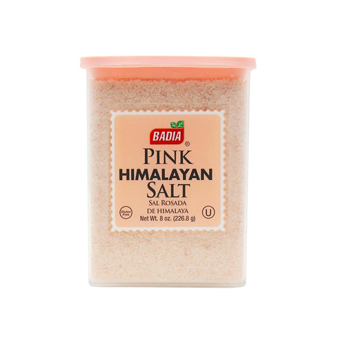 Badia Pink Himalayan Salt, 8 oz Pure Mineral-Rich & Naturally Mined -