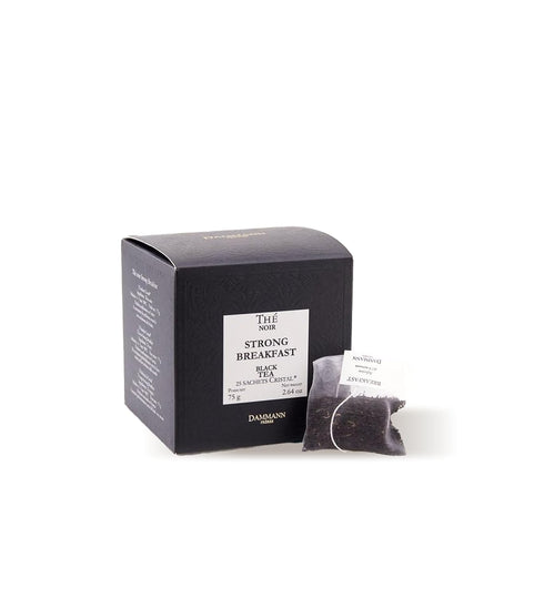 Dammann Freres Satchets, Breakfast Tea Bags, Premium Gourmet French Black Tea, 25