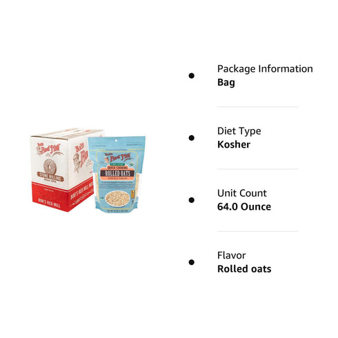 Bob's Red Mill Organic Quick Cooking Rolled Oats - 16-ounce (Pack of 4)