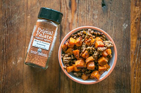 6.9 oz Primal Palate Organic Spices, Meat & Potatoes Seasoning, Certified Organic, Resealable bag