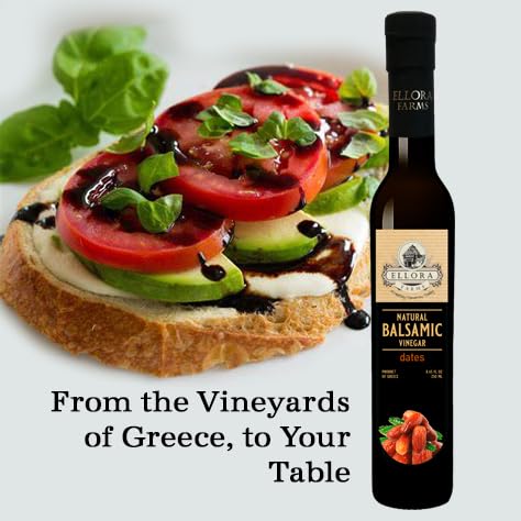 Pack Pack 2 Ellora Farms, Combo Dates and Peach Infused Balsamic Vinegar Creme, All-Natural, No- Additives, No-Added