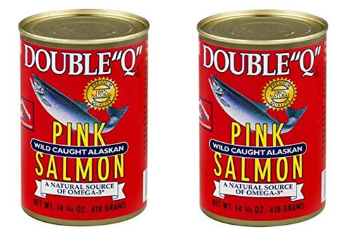 by Double Q Double"Q" Wild Caught Alaskan Pink Salmon, 14.75 oz Can (Pack of 2)