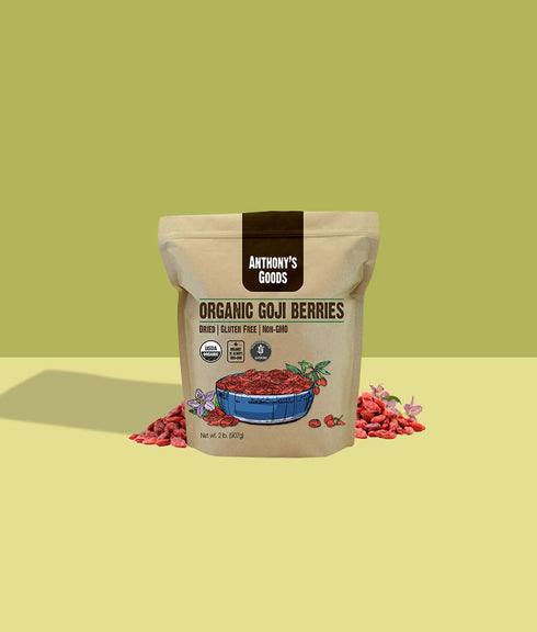 2lb, Anthony's Organic Goji Berries, Dried, Gluten Free, Non GMO, Wolfberries, Unsulphured, Vegan