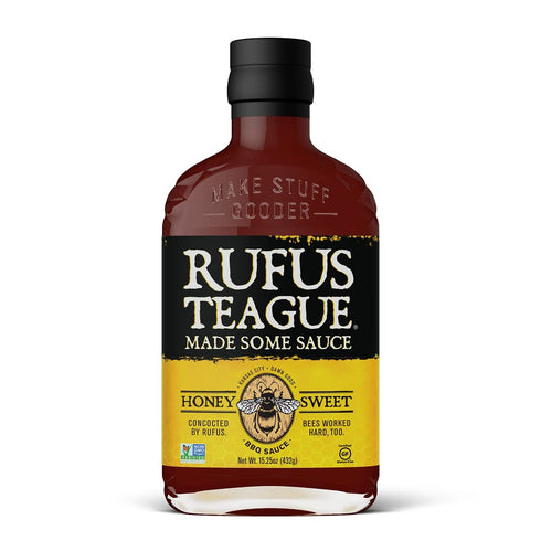 Rufus Teague Honey Sweet BBQ Sauce, Premium Barbecue Sauce, 15.25 oz Bottle