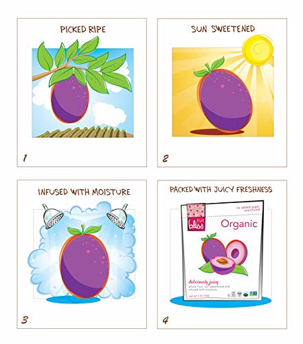 5 (Pack 6) Fruit Bliss Organic Dried Turkish Apricots, Pitted, Soft & Juicy, Non GMO, Ounces