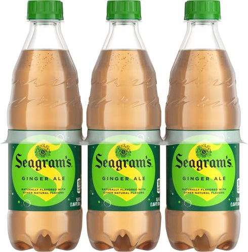 16.9 oz, 12 Pack Seagrams Ginger Soda Soft Drinks, fl