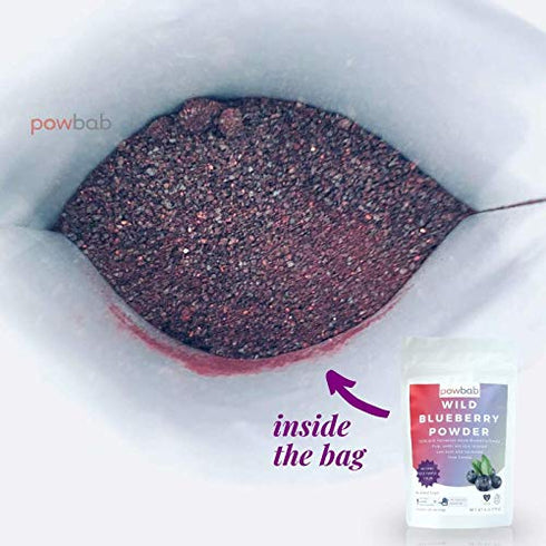 100% (6 oz). Bilberry. powbab Wild Blueberry Powder: Whole Wild Blueberries Canada Grown. Not from Freeze Dried