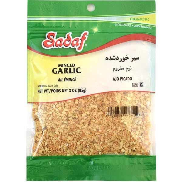Sadaf Dried Garlic Minced - Minced Dried Garlic for Cooking & Food