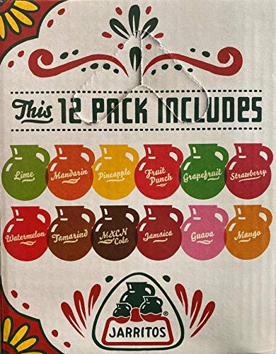 12oz Pack Pack 12 Jarritos Mexican Soft Soda Drink Glass Bottle Variety (Party Ct)