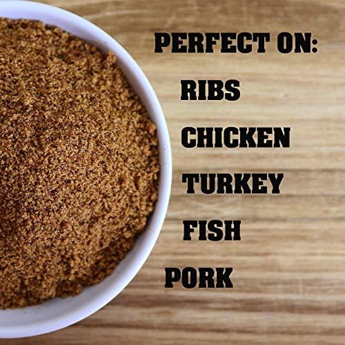 10oz Kick Butt Chipotle Honey Rib Rub - Sweet, spicy, and awesome on the grill! Use on ribs, chicken, fish or pork