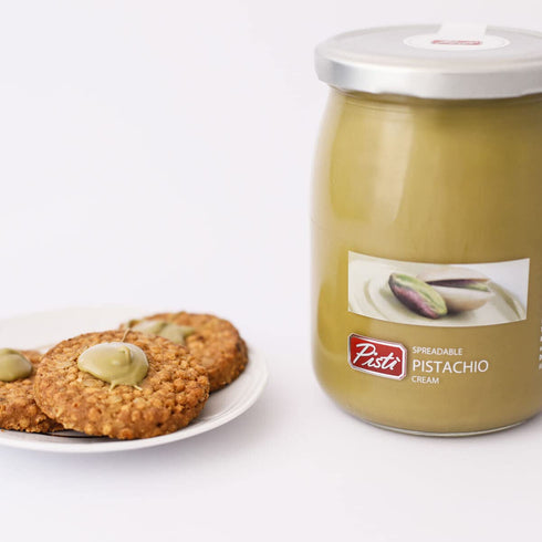 Pist 21.2 (600g) Biscuits,(Pack 2) i Cream of achio from Sicily Ounce | Artisanal Italian Nut Spread | Enjoy with Bread