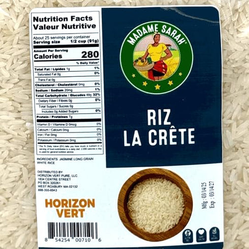 Madame Sarah Haitian-Immigrant Riz La Crte Premium Haitian Long Grain Rice, Ethically Sourced, Gluten-Free, Owned