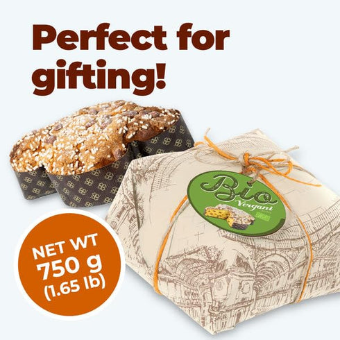 Vergani 1.65 Pack 1 Organic Colomba, Pounds Traditional Italian Holiday Bread Cake with Candied Orange Peel Filling.