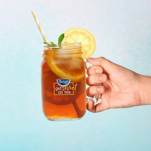 24 Tetley Black Tea, Iced Tea Blend, Family Size, Round Tea Bags