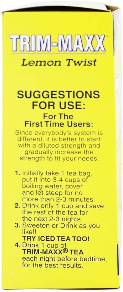 Body Breakthrough 60 Count Diet Trim-Maxx Tea Lemon