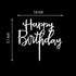 Happy Birthday Cake Topper - Mirror Silver Acrylic for Birthday Party Decorations