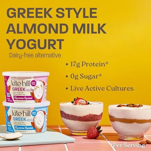 Kite Hill 16 OZ Plain Unsweetened Greek Syle Yogurt