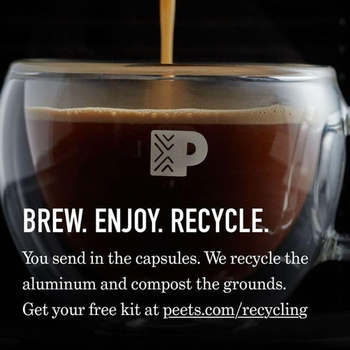 10, 50 (5 10 Peet's Coffee, Medium Roast Decaf Espresso Capsules, Compatible with Nespresso Original Machine