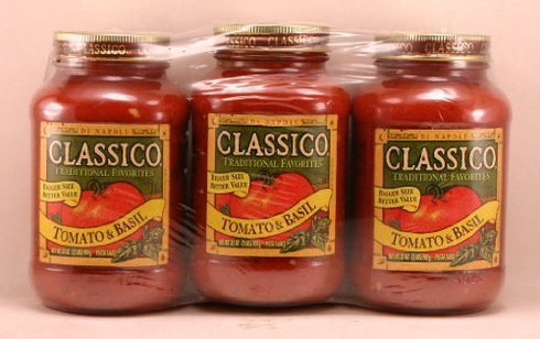 Lindesa Classico Traditional Favorites tomato & basil pasta sauce, 3-pack 96 oz Glass