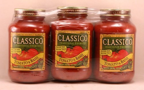 Lindesa Classico Traditional Favorites tomato & basil pasta sauce, 3-pack 96 oz Glass