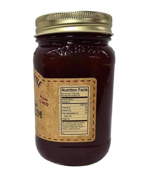 Dogwood Boutique DB 2/19 Oz. The Dutch Kettle Amish Homemade Style Damson Plum Jam With Fabric Toppers Jars