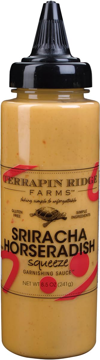 Terrapin Ridge Farms Sriracha Horseradish Garnishing Sauce Bold & Spicy Flavor Gluten-Free,
