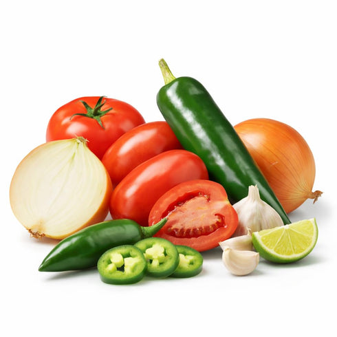 Generic Fresh Salsa Kit Roma Tomatoes, Jalapeos, Onion, Lime & Garlic Ready-to-Make Homemade