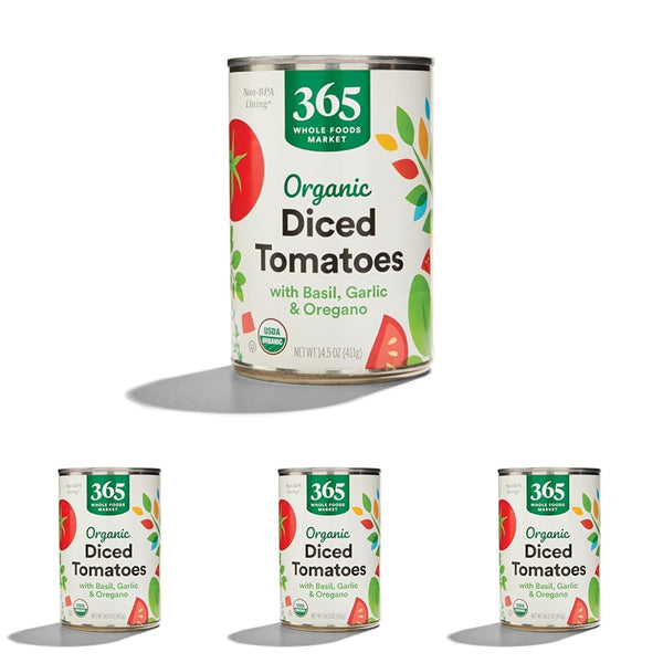 365 by Whole Foods Market, Tomatoes Diced With Italian Herbs Organic, 14.5
