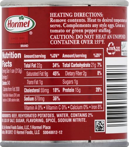 7.5 Oz MARY KITCHEN Hormel Homestyle Corned Beef Hash