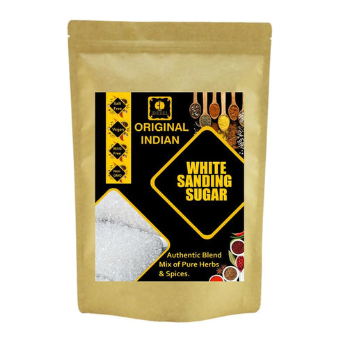 EDZZEL Unique Premium Indian Organic White Sanding Sugar Plant Based, Vegan, Gluten Free-100